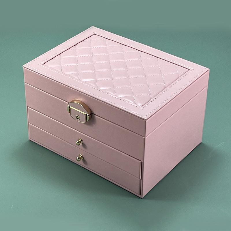 High Jewelry Jewelry Box Household Multi-layer Drawer Type Anti-oxidation Large Capacity Earrings Earrings Jewelry Storage Box