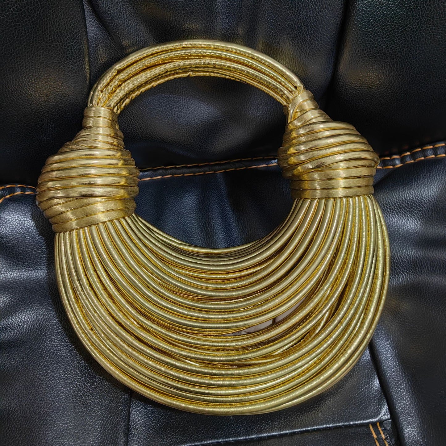 Hand-Woven Women's Messenger Bread Bag Creative Noodle Shoulder Underarm Bag Chic Foreign Trade Handbag