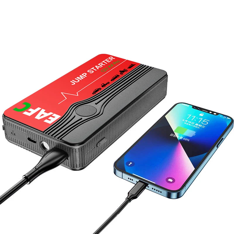 EAFC 12V Car Jump Start 600A-2000A Car Battery Starter Booster Auto Starting Device Emergency Start Portable Power Bank