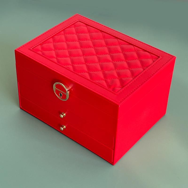 High Jewelry Jewelry Box Household Multi-layer Drawer Type Anti-oxidation Large Capacity Earrings Earrings Jewelry Storage Box