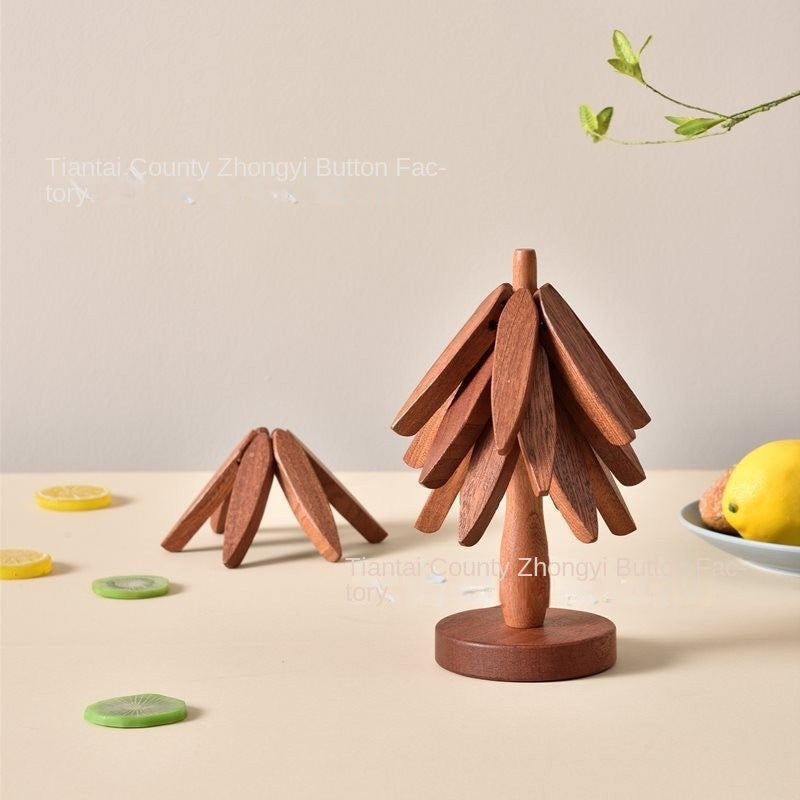 Wooden Creative One Tree Beech Decoration Heat Insulation Mat - copy