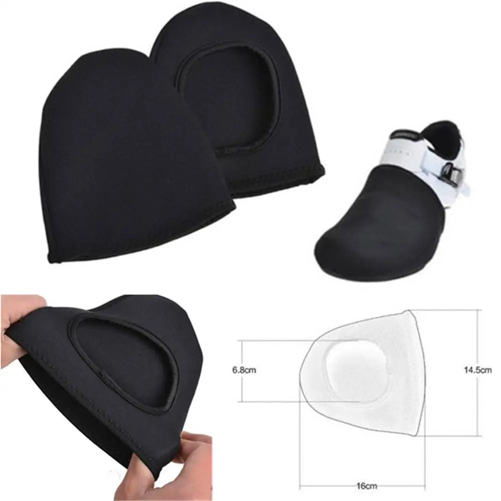 1/2pcs Practical Bicycle Cycling Self-locking Toe Cover for Mountain Bike Durable Anti-slip Windproof Thermal Sports Shoes Cover